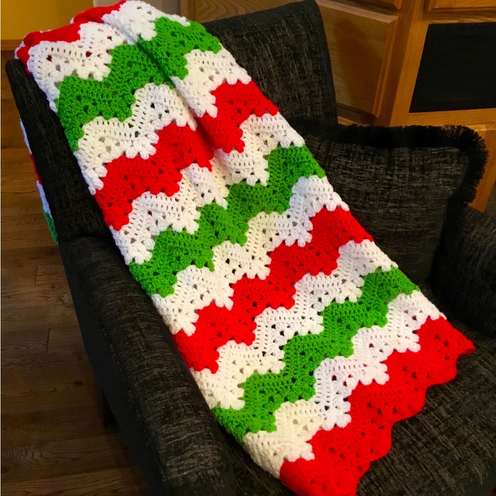 Handmade new crochet throw. New!